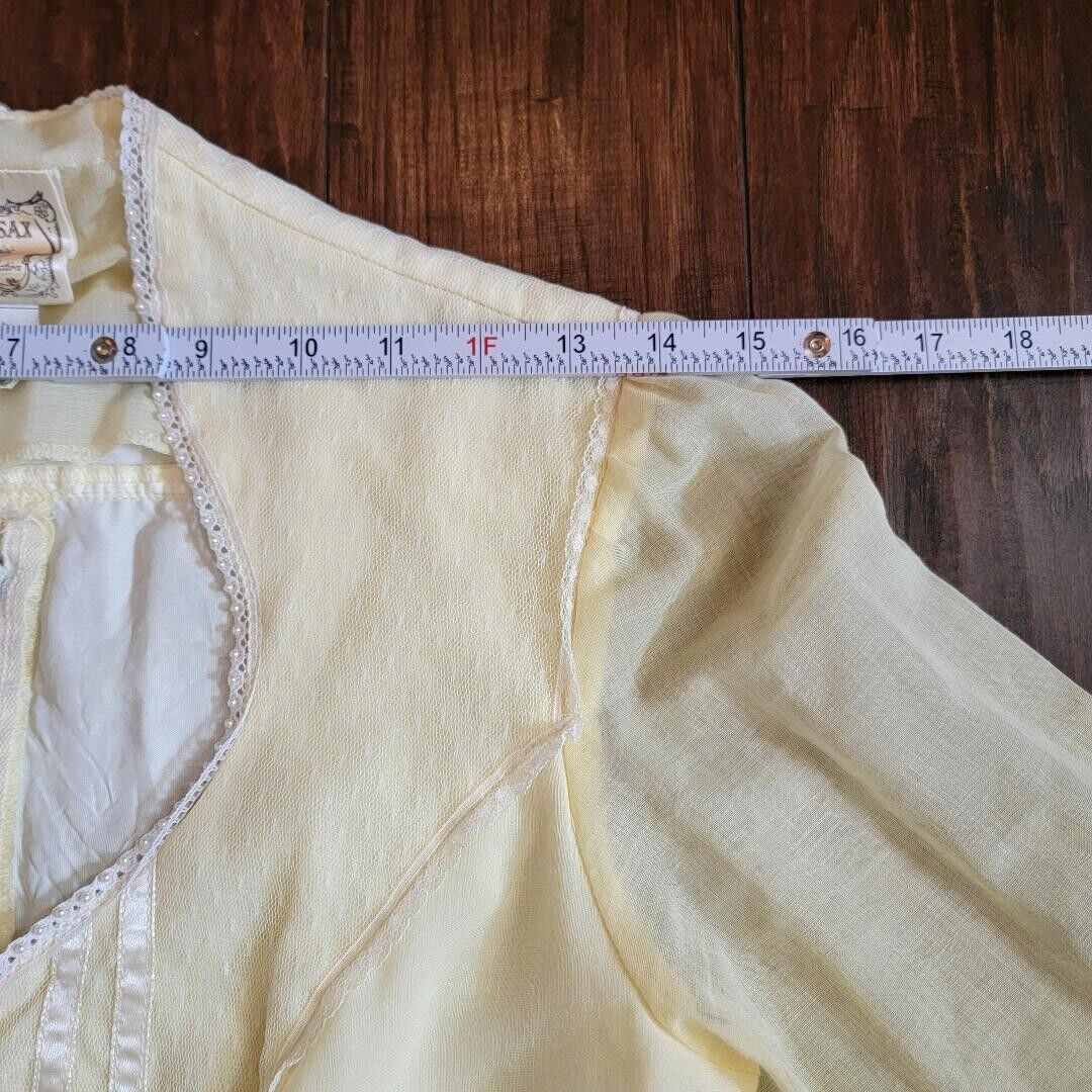 Gunne Sax Romantic Renaissance Bridal Collection Maxi Dress Vintage SZ 13 FLAWS