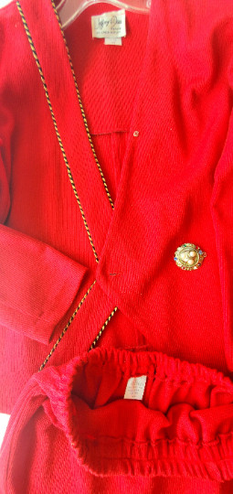 Vintage 90’s – Linda Hutley -Red Color Blazer & Skirt-Designer Jeffrey and Dara
