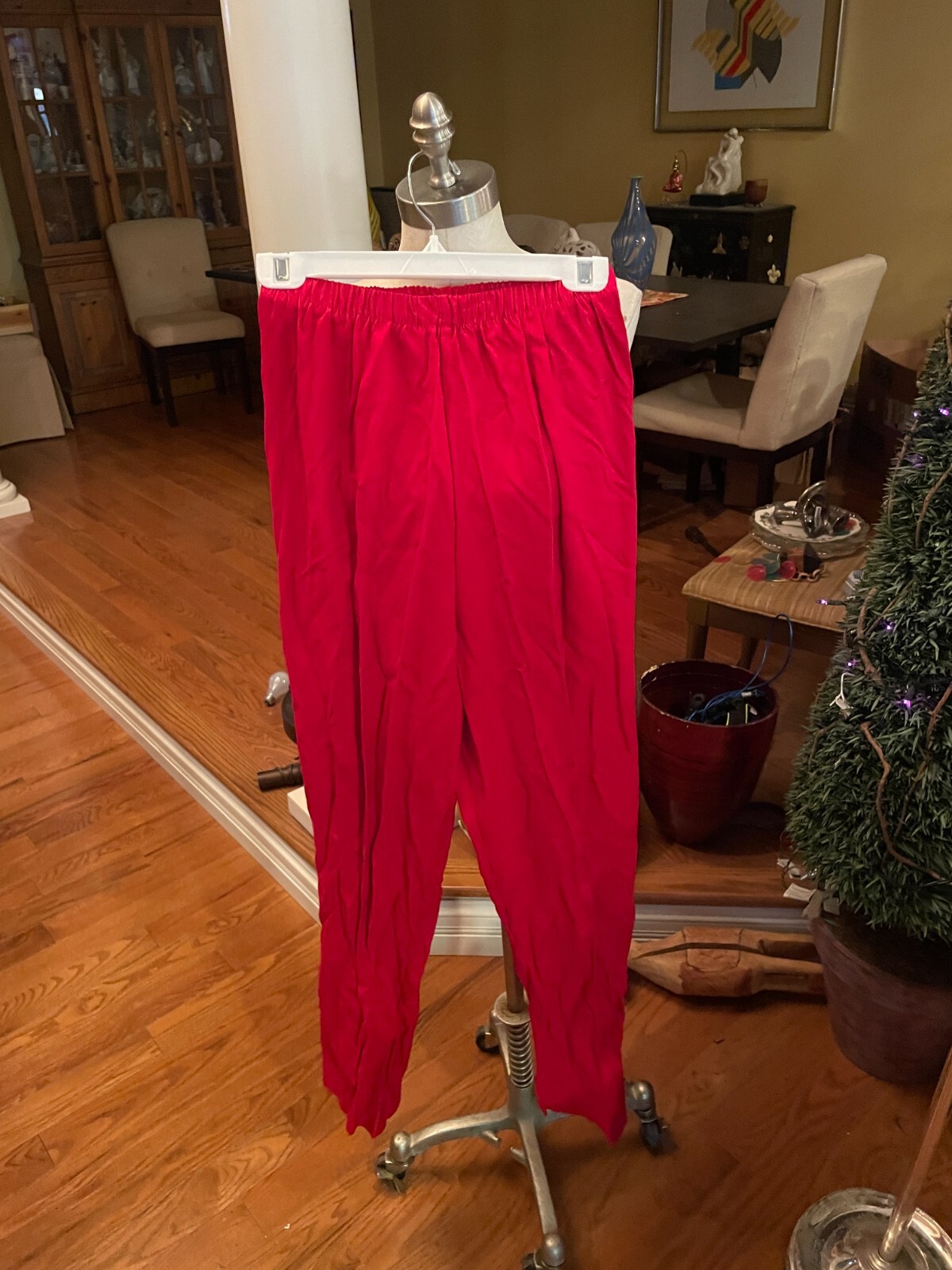 Vintage Michael Blake 2 Piece Suit sz 10 Red pant suit 80s 90s Shoulder Pads