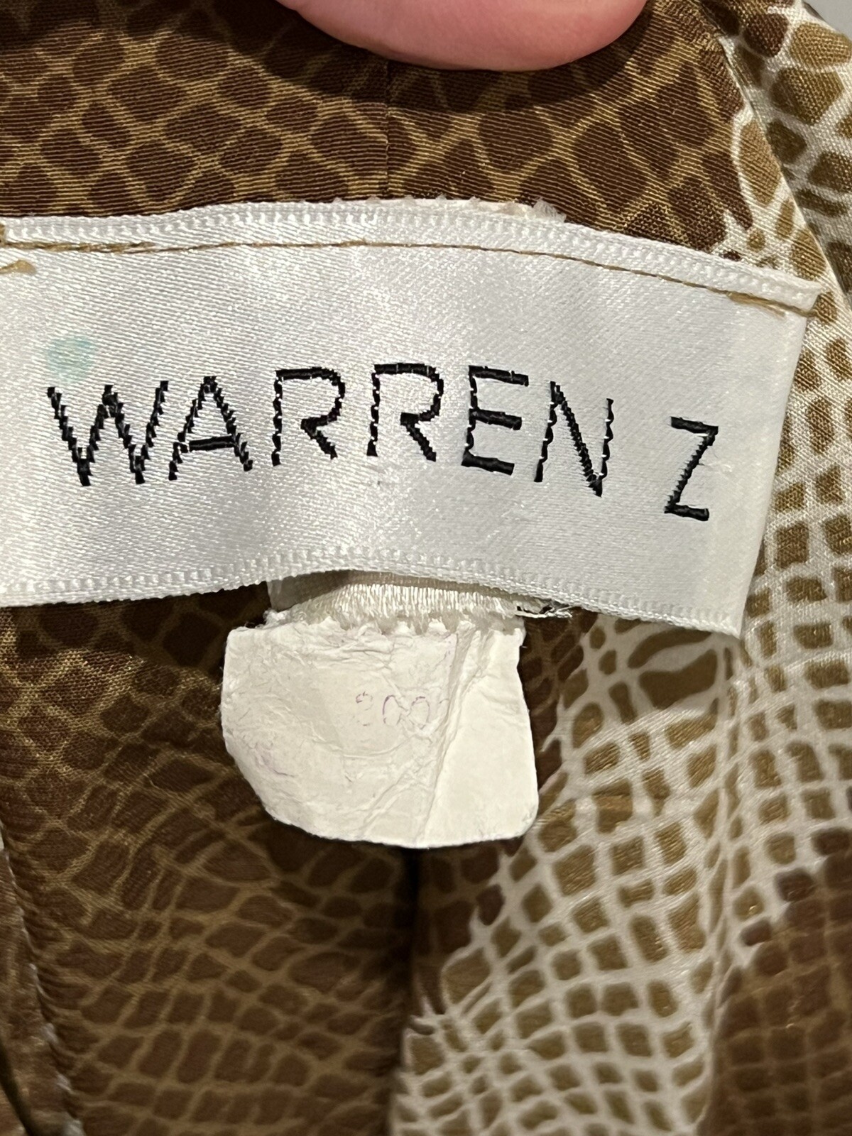 Vintage Warren Z 1980s Dress Blouse Flowy Knee Length Shoulder Pads