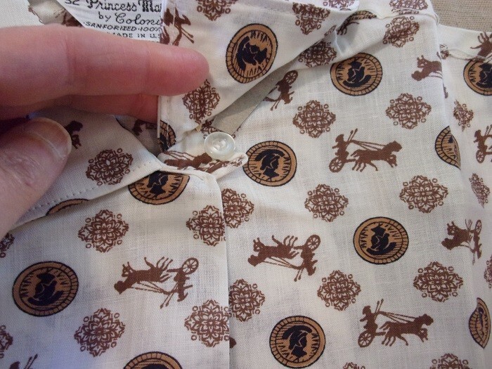 NOS Vtg Women’s 32 Princess Margaret By COLONIAL Cotton SHIRT Roman Theme RETRO