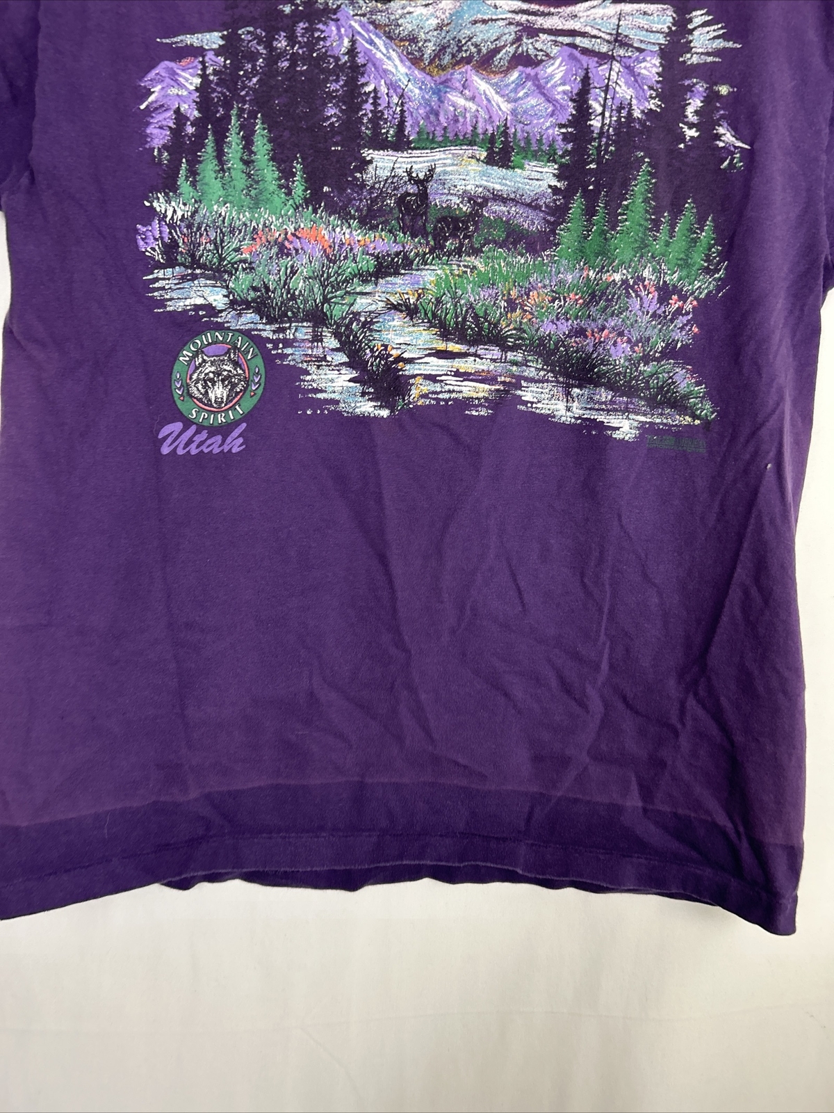 Hanes Vintage Women’s Large Mountain Spirit Utah Landscape 1993 Tee T-Shirt