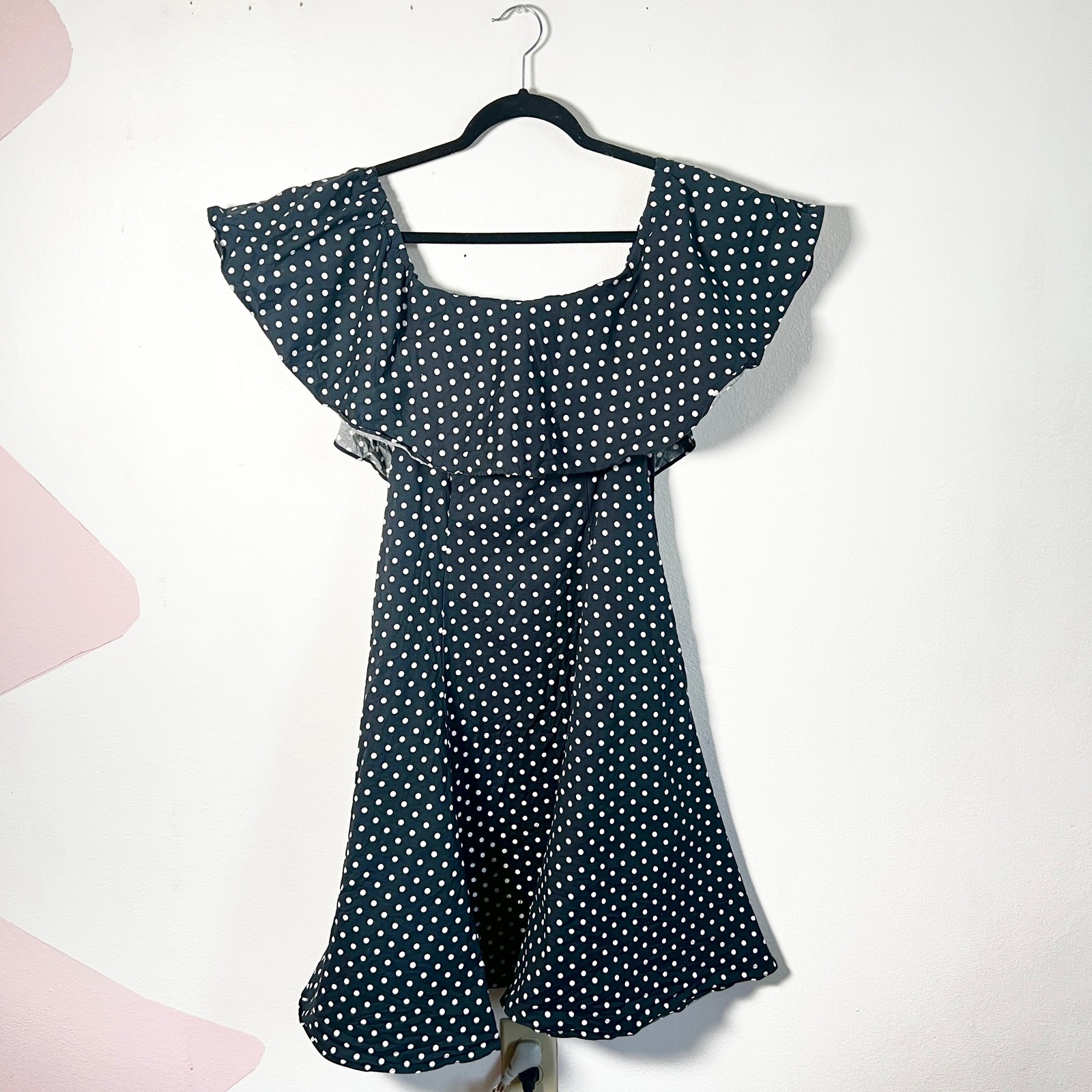 Donna Morgan Polka Dot Dress Sz 10P Retro Pinup Rockabilly Old Hollywood Glam