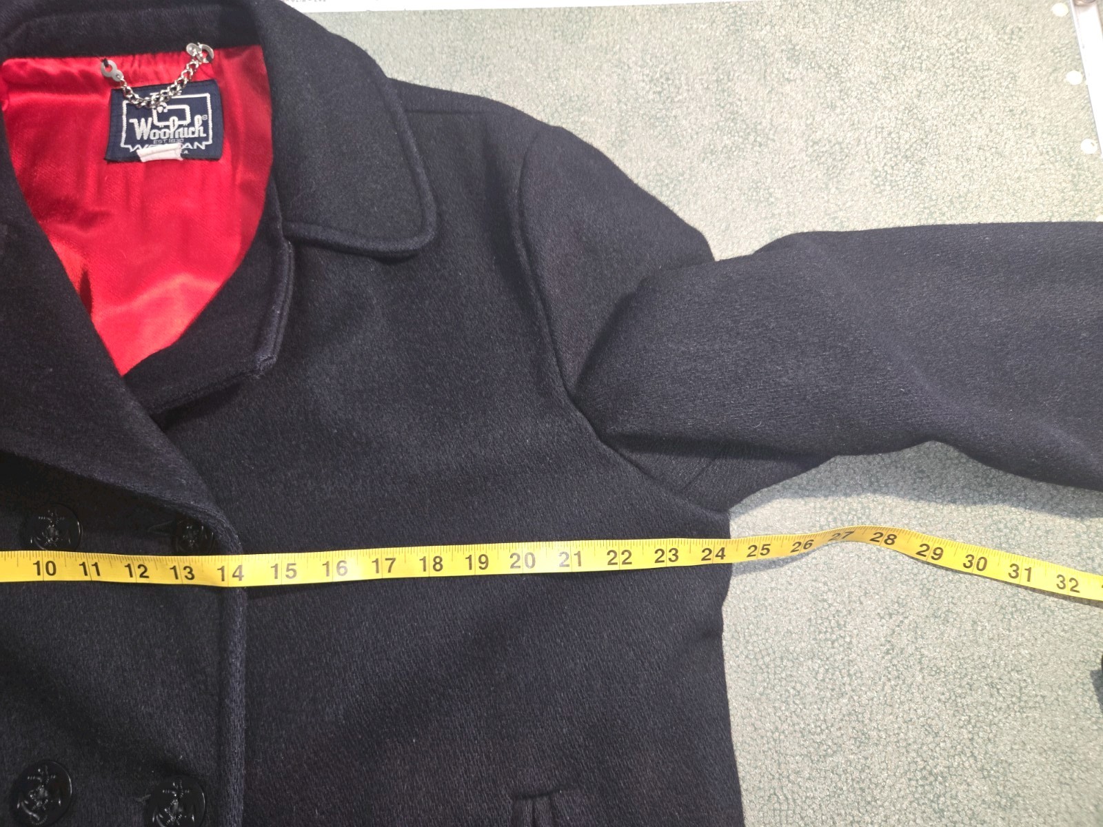 Woolrich Vintage Wool Blend Women Peacoat Size L