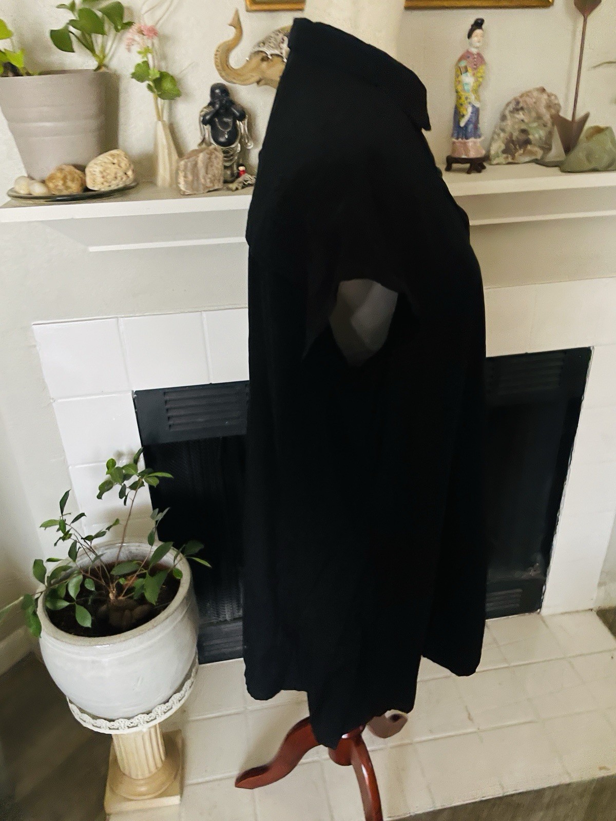 Art Shirt Dress Black White Midi French Cafe Girl Bicycle Lady Tulle S Vintage