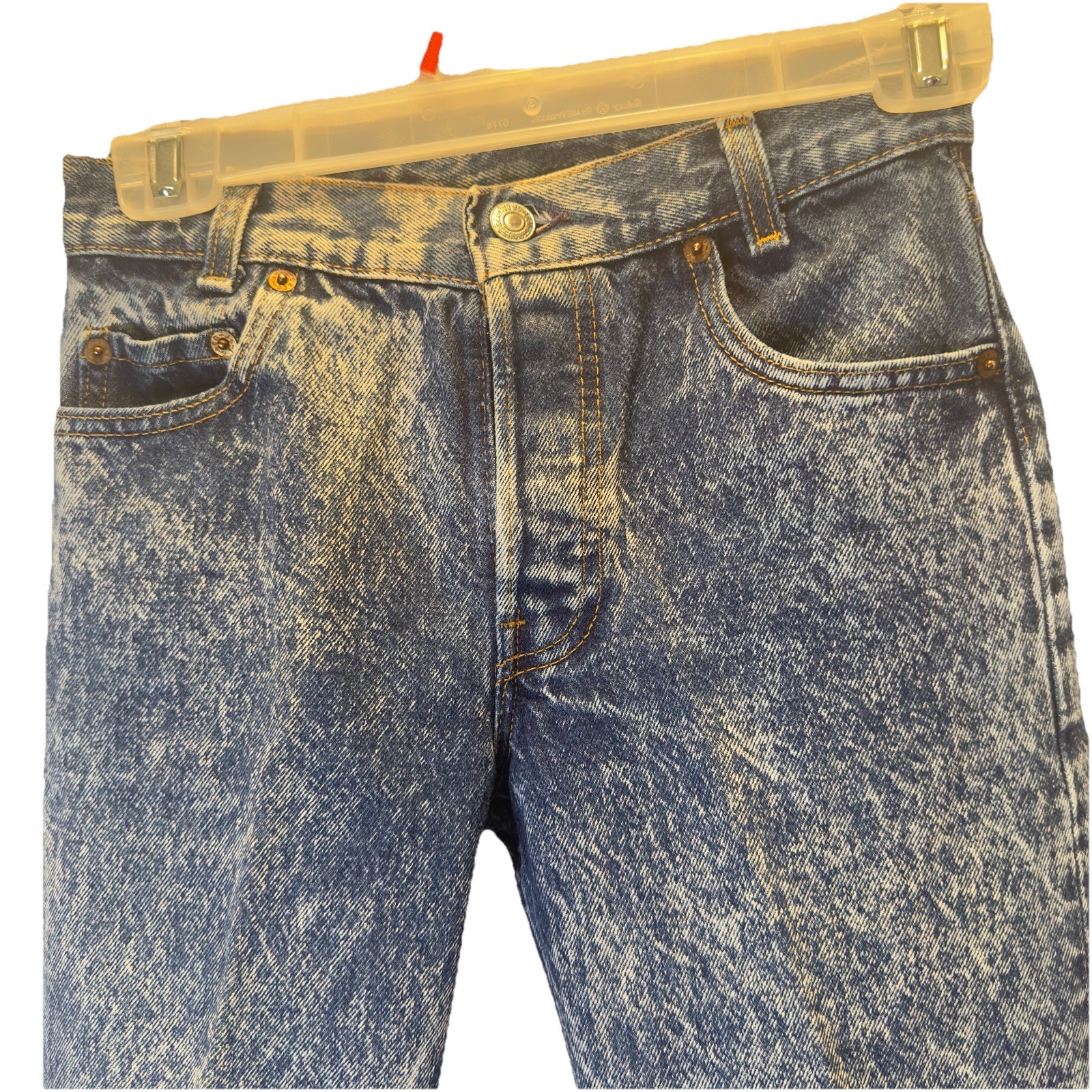 Vintage Crisp 80-90’s Levi’s Button Fly 701 Student Jeans Acid Wash 26×28 USA