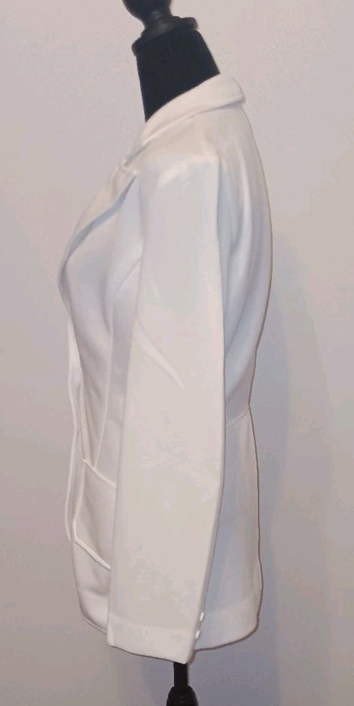 VTG Equestrian Cut White Blazer Kingsley Riding Jacket Disco Club Coat 12 1970s