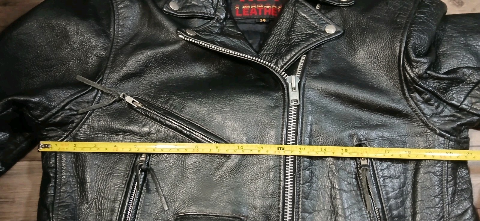 HOT LEATHERS – Women’s Biker Motorcycle Jacket Sz 14 Harley-Davidson Wolf – VTG