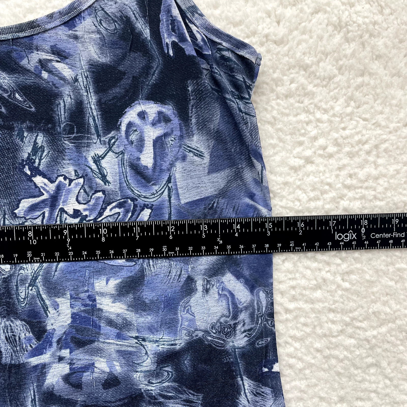 90s Y2K Vintage Mesh Mini Dress Large Blue Cyber Club Rave Fairy Goth Whimsigoth
