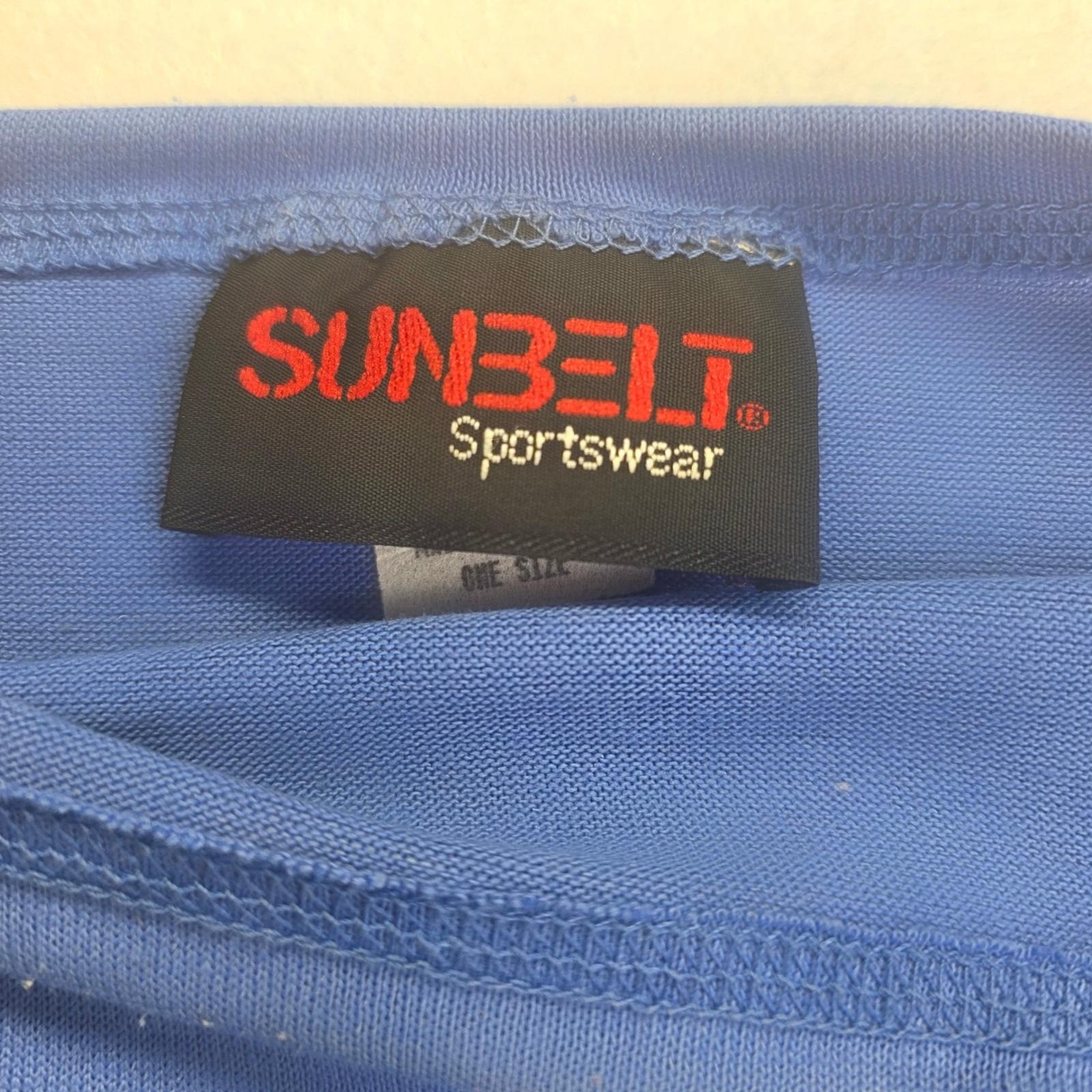 Sunbelt Sportswear Vintage 90s Blue Quilt Patch T-Shirt USA „XL” One Size