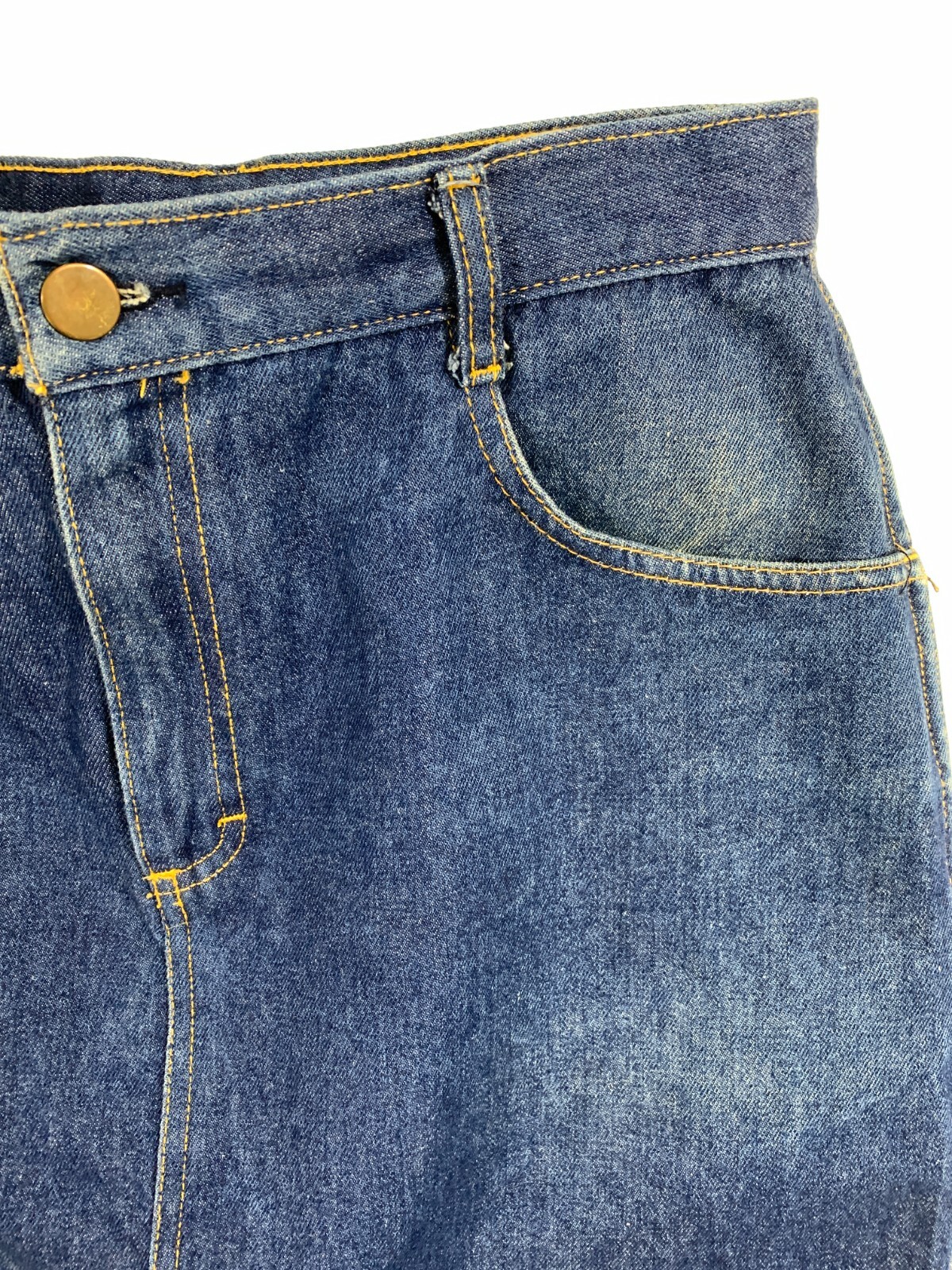 Vintage 80s CHERYL TIEGS Jeans Denim Midi Skirt Missy 14 (28″ Waist)
