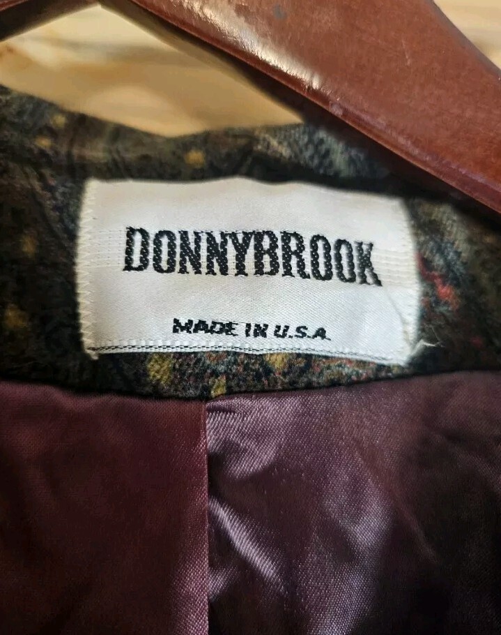 Vintage Donnybrook By FORECASTER emerald green wool blend trench coat