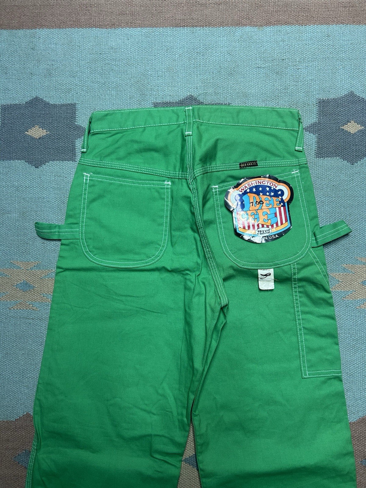 NEW Vintage 70s Dee Cee carpenter pants jeans green DEADSTOCK NWT 29×34 RARE