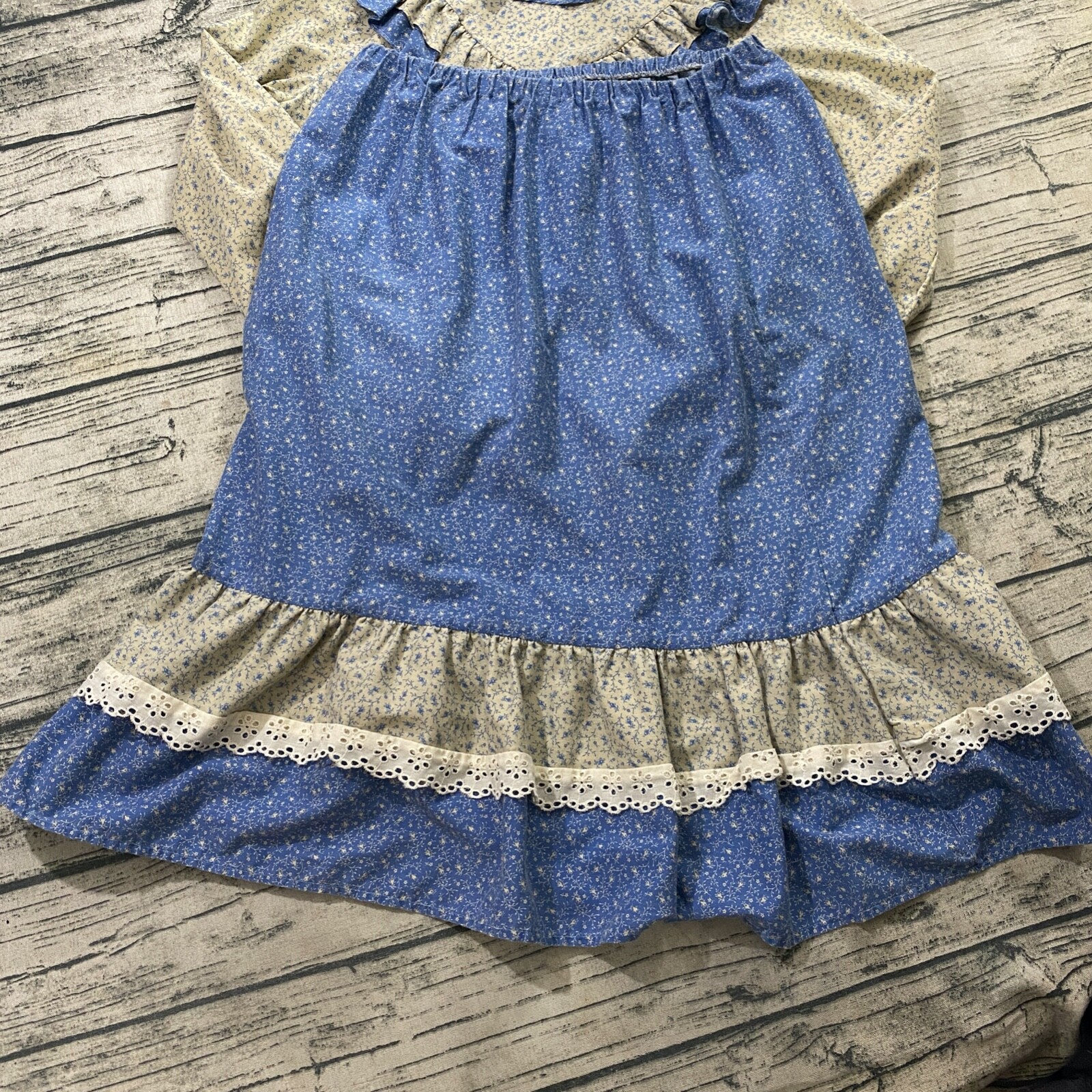 Shirley Atlanta Vtg 60s Blouse Top Set Prairie Cottagecore Boho Lace