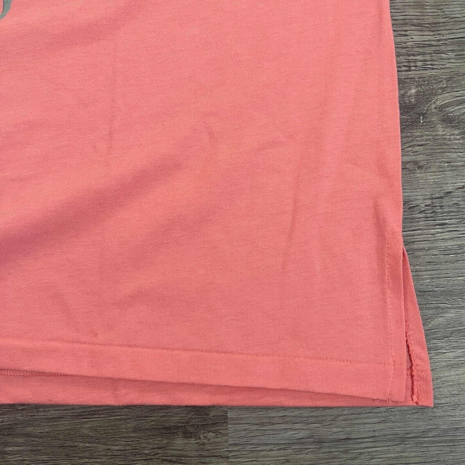 Vintage 90s Beachy Coastal Grandma SK Sport Coral Pink SeaShells SeaWeed T-Shirt