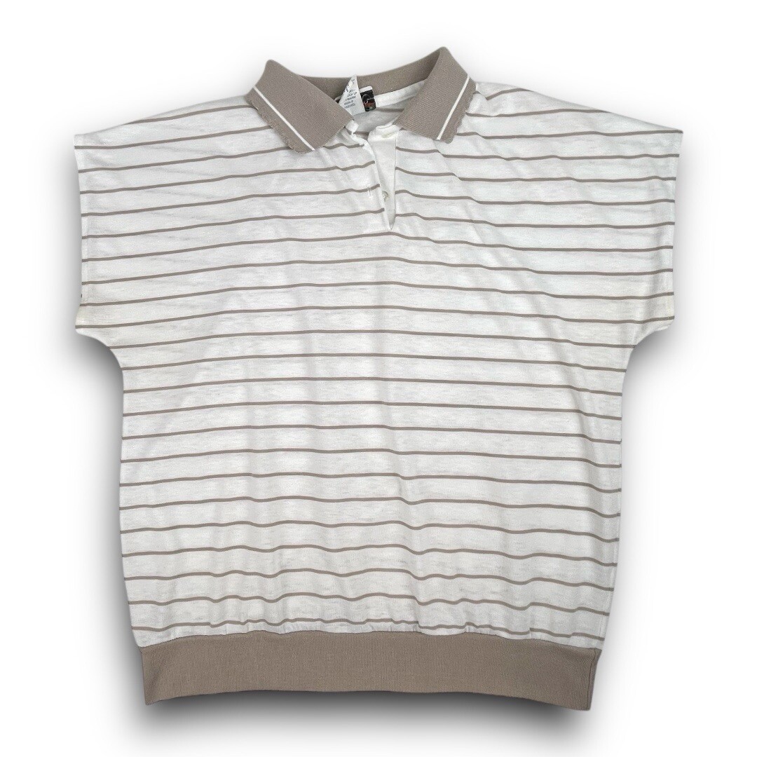 80s Vintage Golden Wings Short Sleeve Polo Shirt Sz Large Preppy Country Club