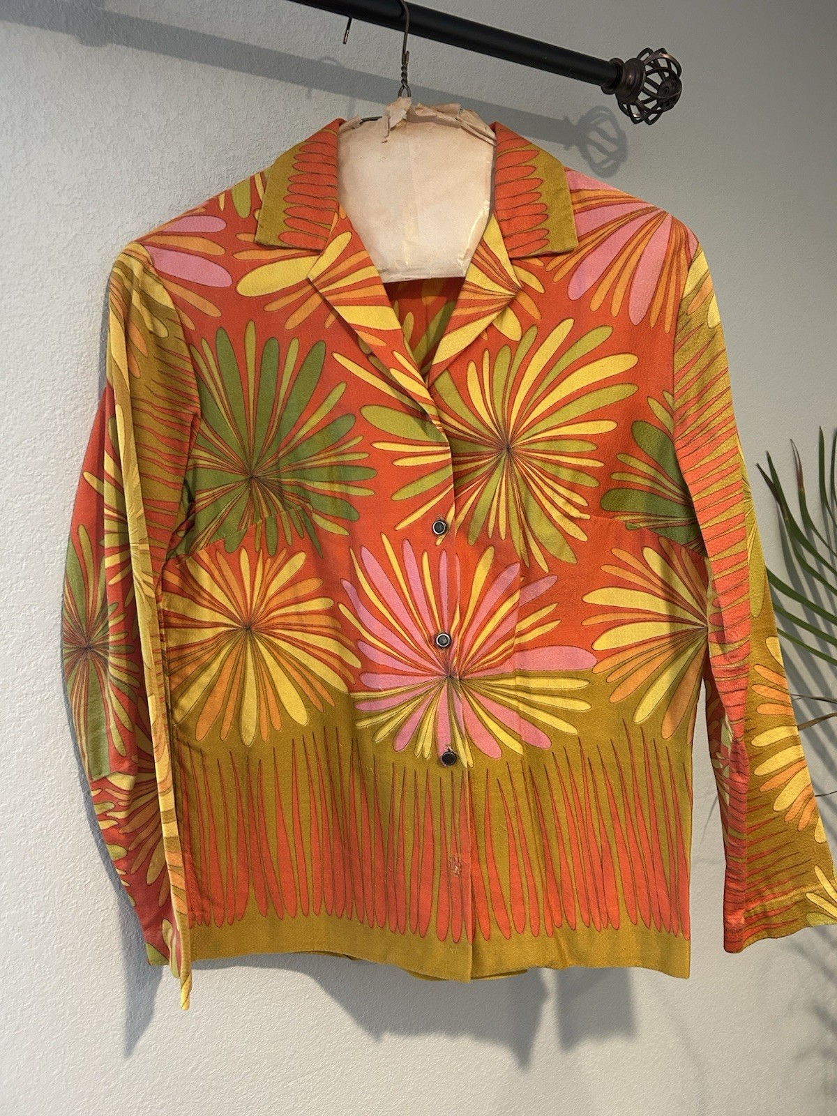 Vintage Groovy Floral Alex Colman California Woman’s Blouse