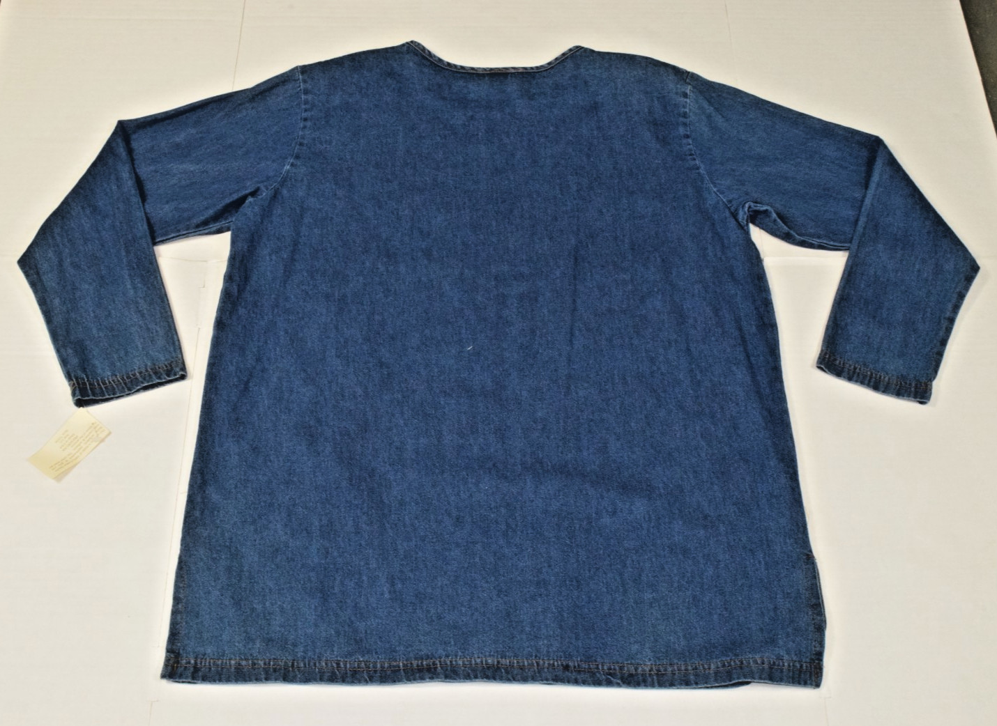 Vintage Top and Pants Set Bedford Fair Size L 90s Blue Denim Embroidered NWT