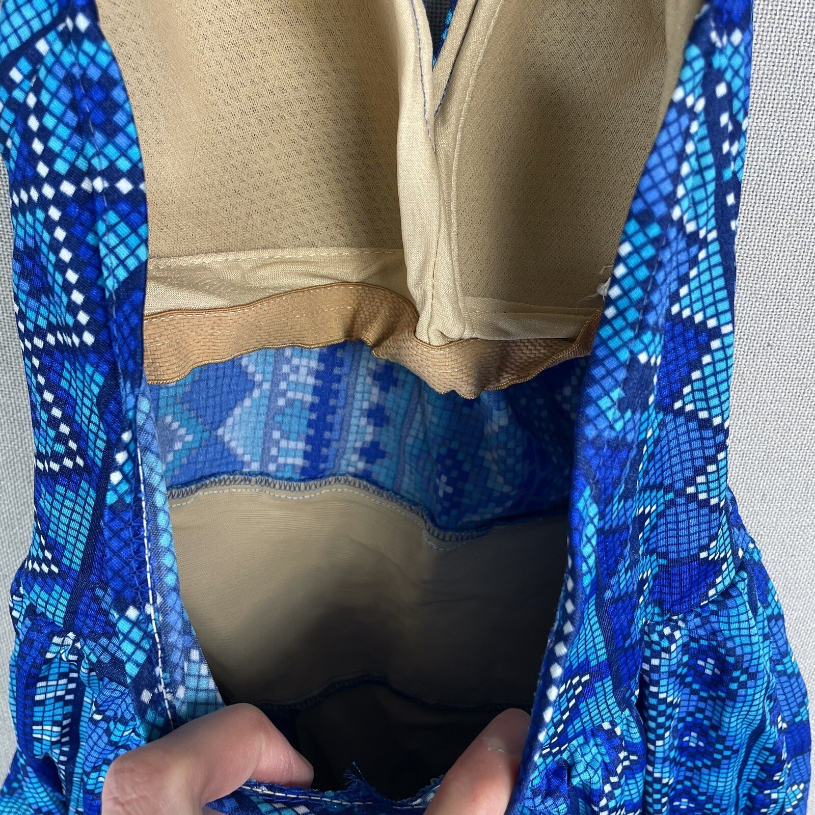 VINTAGE 50s 60s Cole of California One Piece Swimsuit Sz 14 Geometric J24