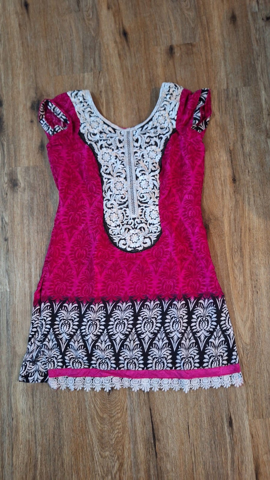 Homemade Dress Floral Embroidered Purple Indigo Y2K Cottagecore Fairy Bloomcore
