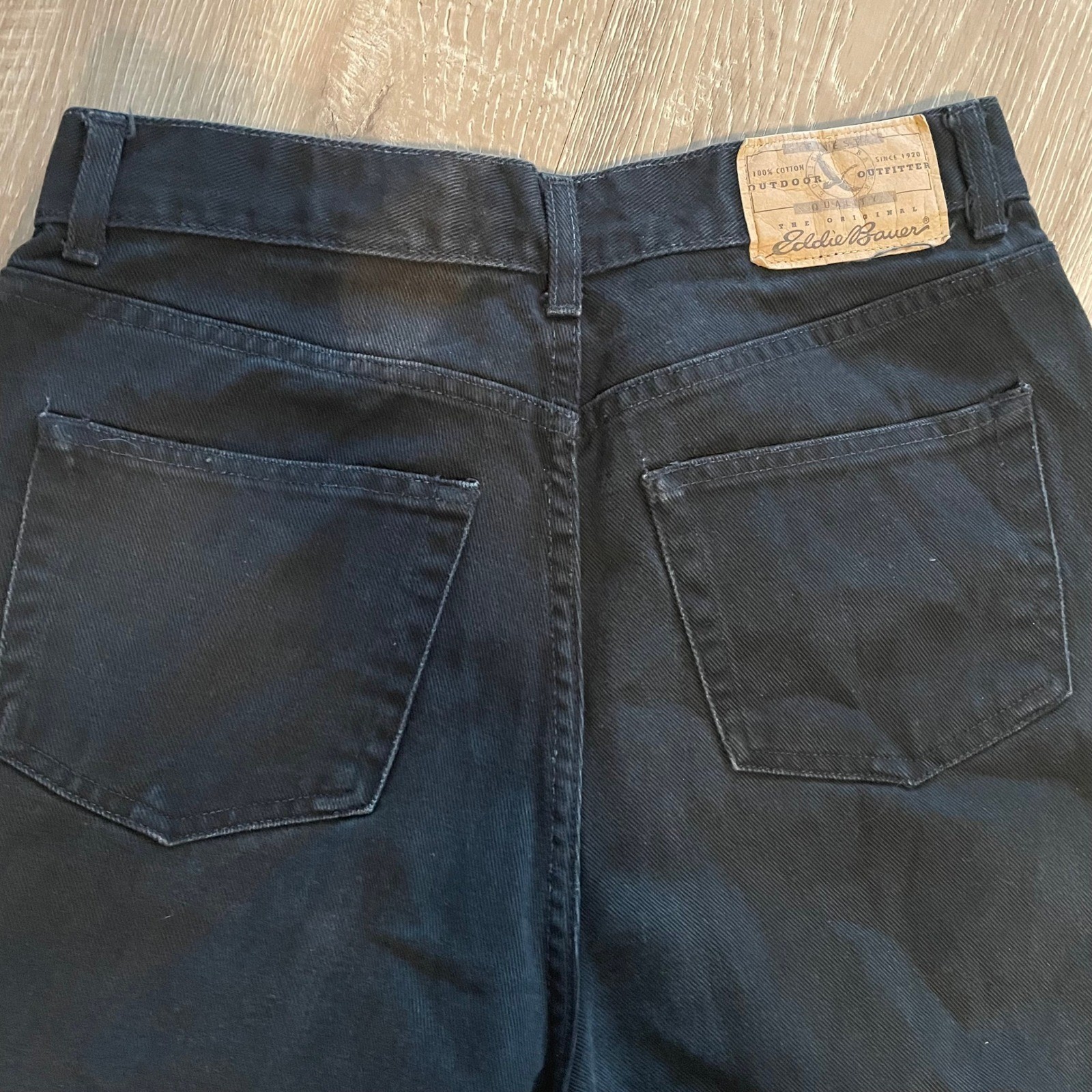Eddie Bauer VTG Denim Jeans Women’s Size 12 Black High Waisted Relaxed Tapered