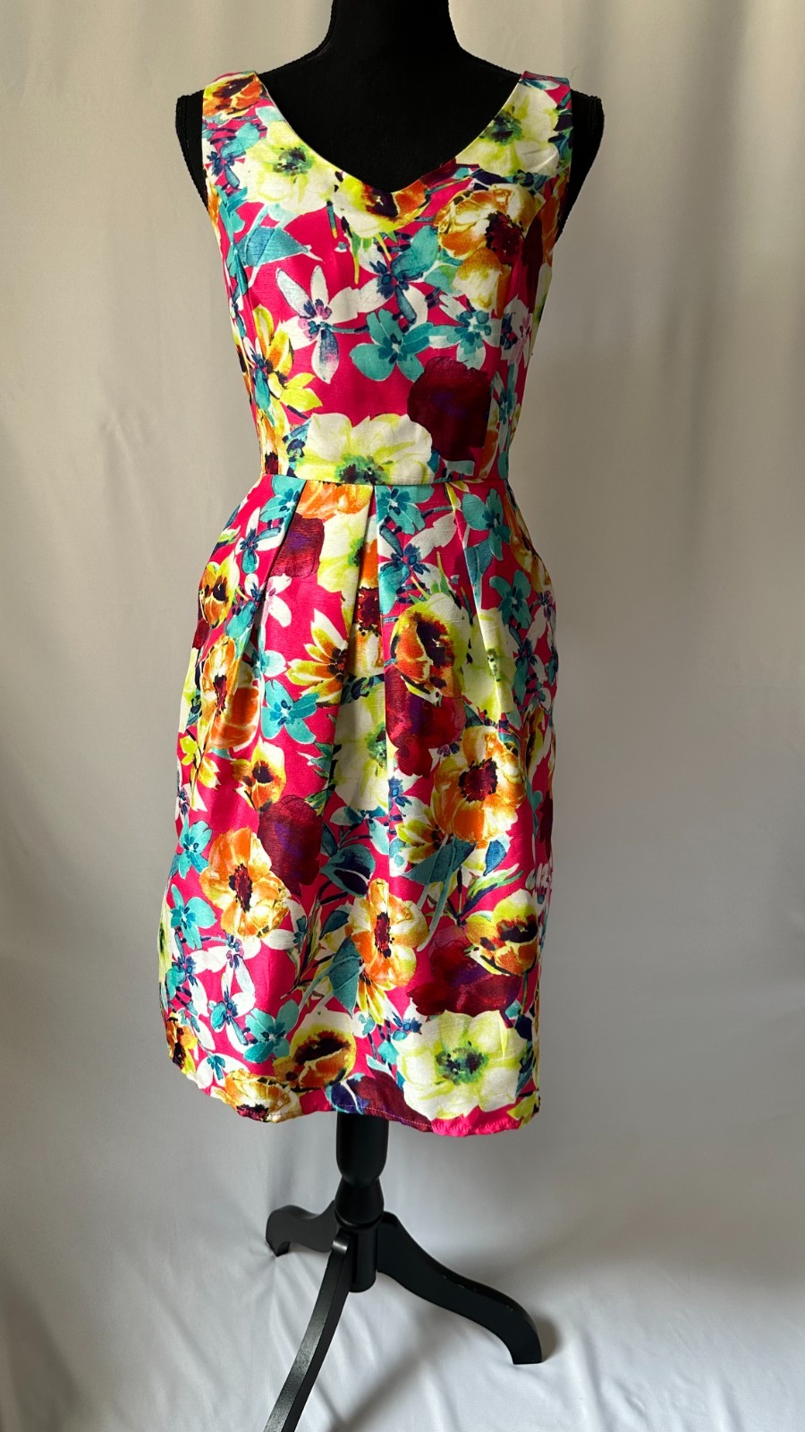 Vtg R&K ORIGINALS Women’s Dress 6 Floral Pleated Spring Feminine Twee Quirky