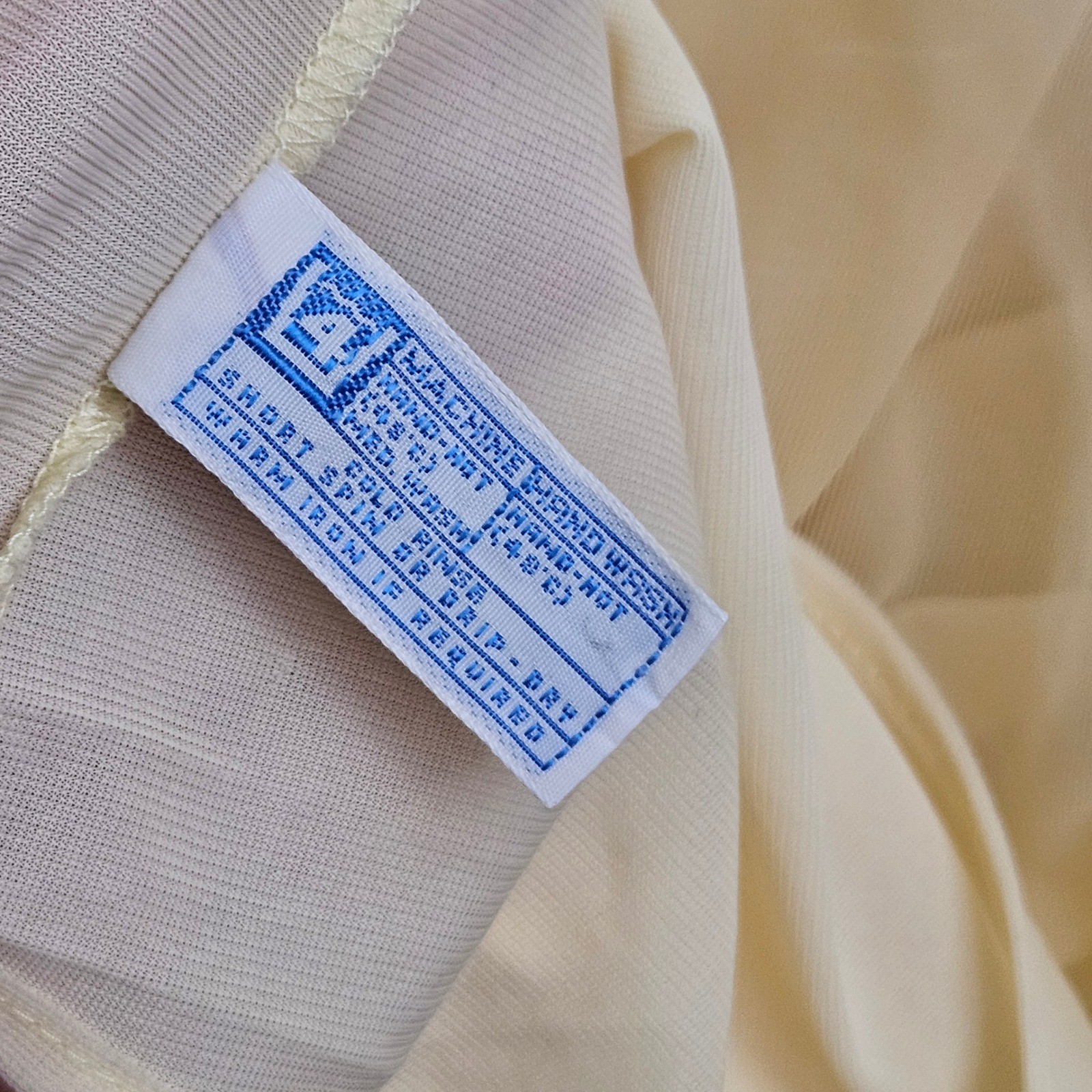 Vintage 60s 70s St Michael Nightgown L/XL 42-44 Butter Yellow Ruffle Bow Girly
