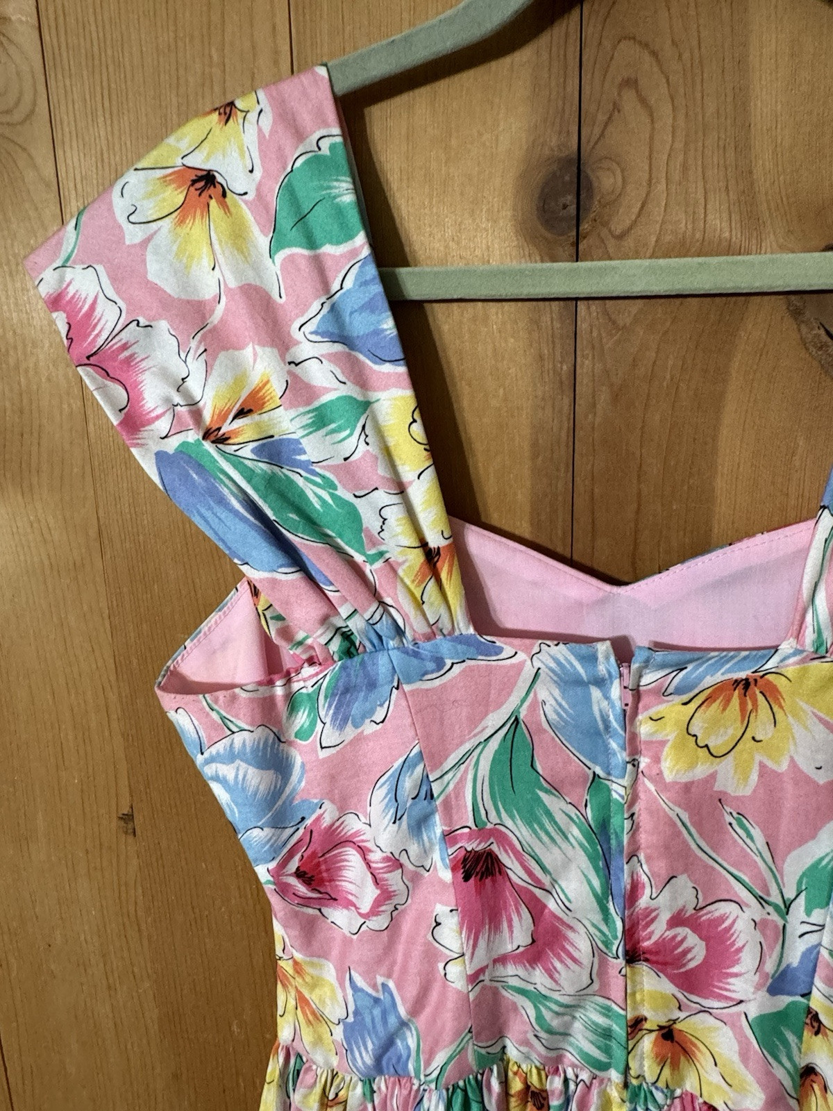 VTG Women’s Floral Midi Dress XS/S Bust 33” (flaws) Easter & Summer/Spring