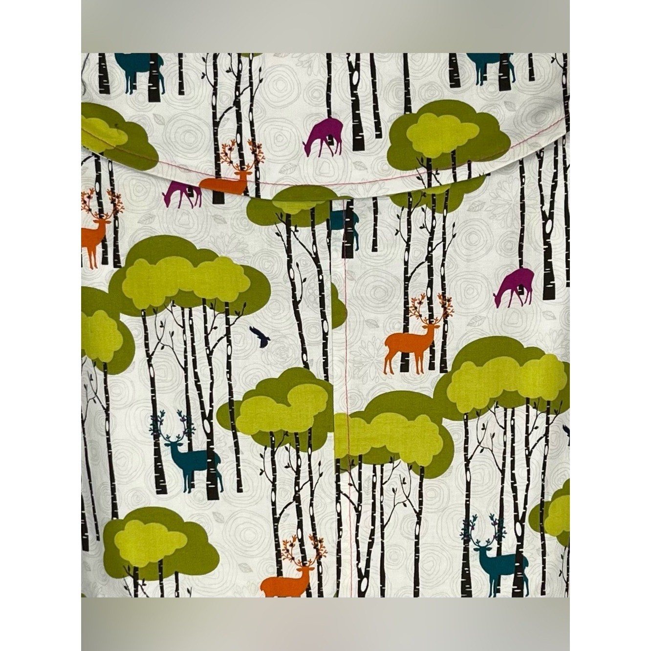 Beebop & Wally Nyc Gladys Cotton Dress Blue Deer” Print Size Small NWOT