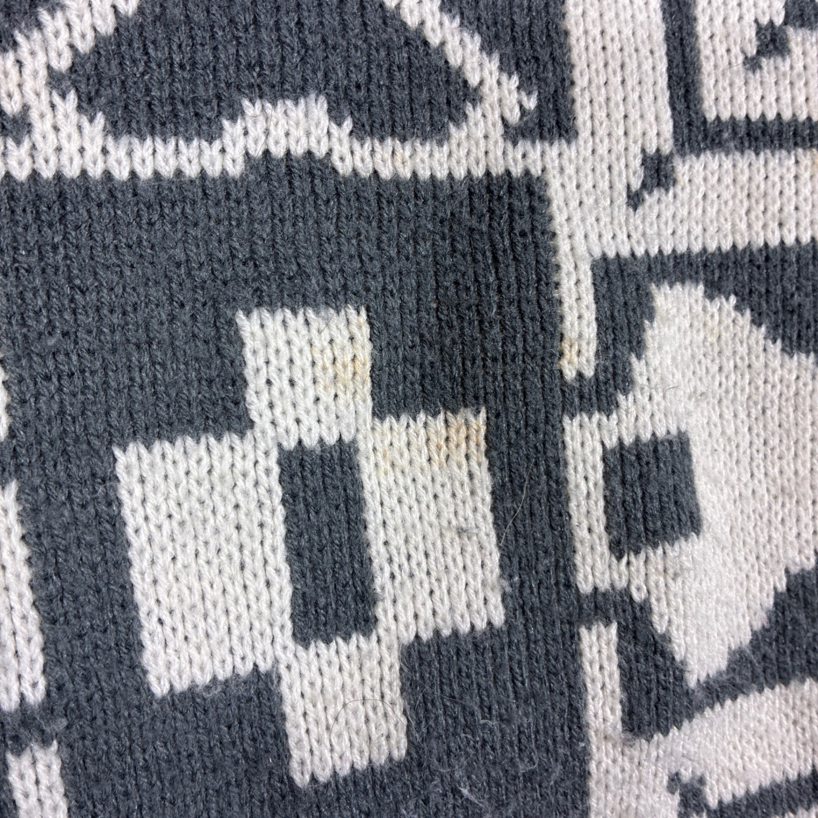 Limited Express Sweater Womens Medium Gray White Geometric 1987 Collection