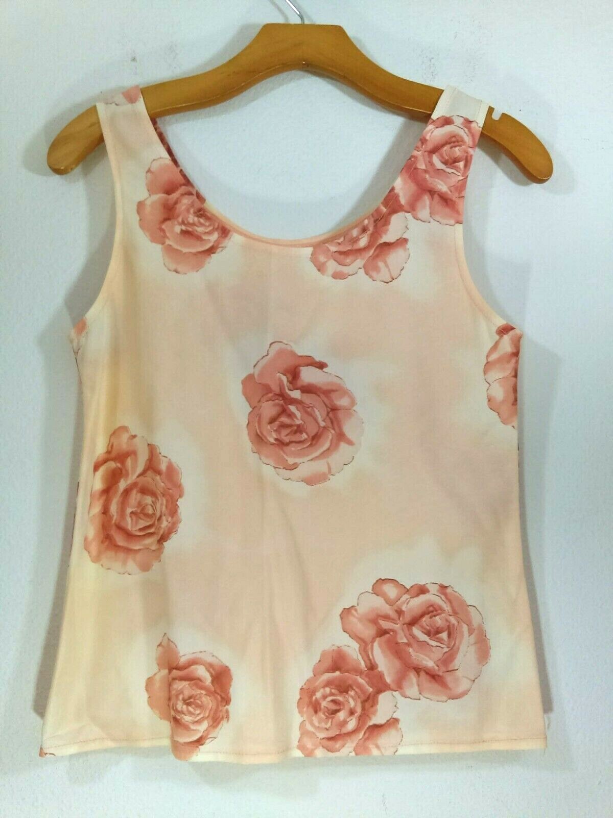 Vintage Ego Chicago 5 Blouse & Undershirt Union Pink Stripe Floral Semi Sheer