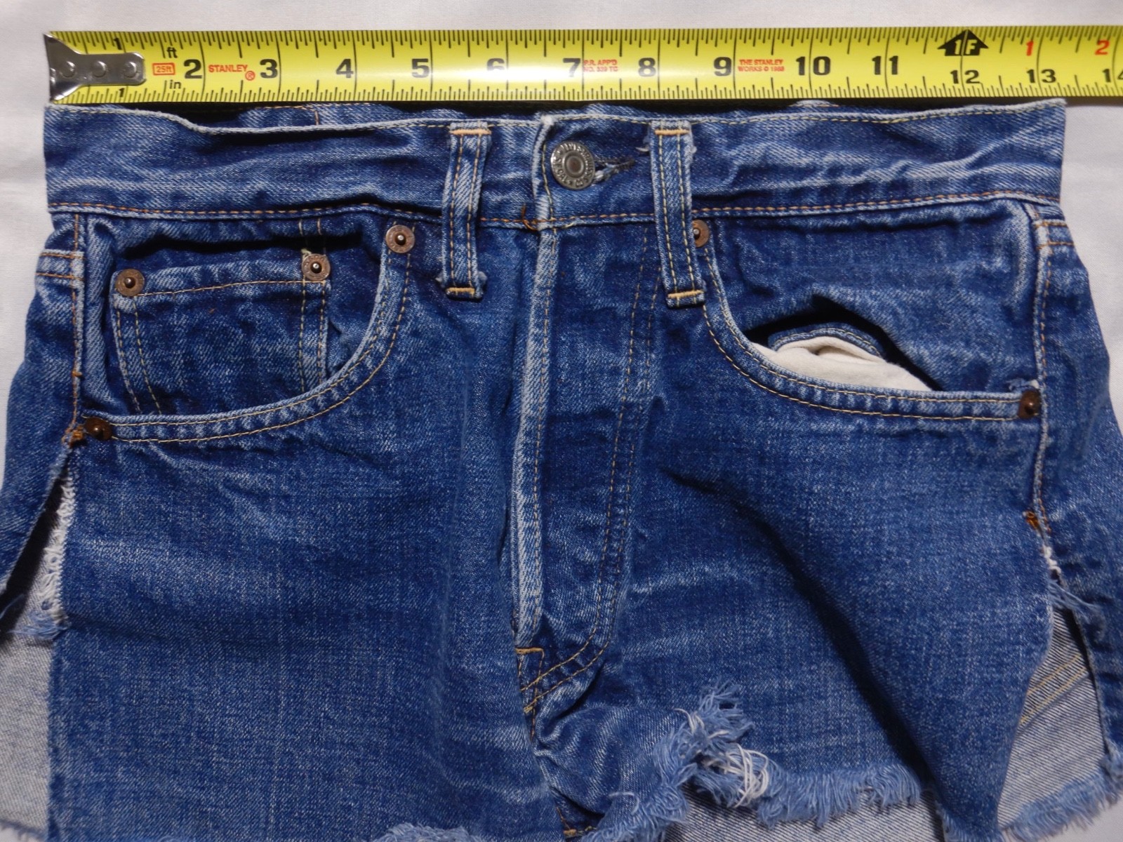 Vintage Levi’s 501 S-Type Big E Redline Selvedge Cutoff Jeans Shorts Tag Size 28