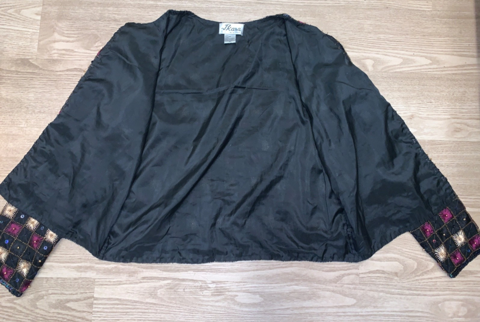 Vintage JKara NY 100% Silk Lined Beaded Geometric Evening Jacket – Ladies M