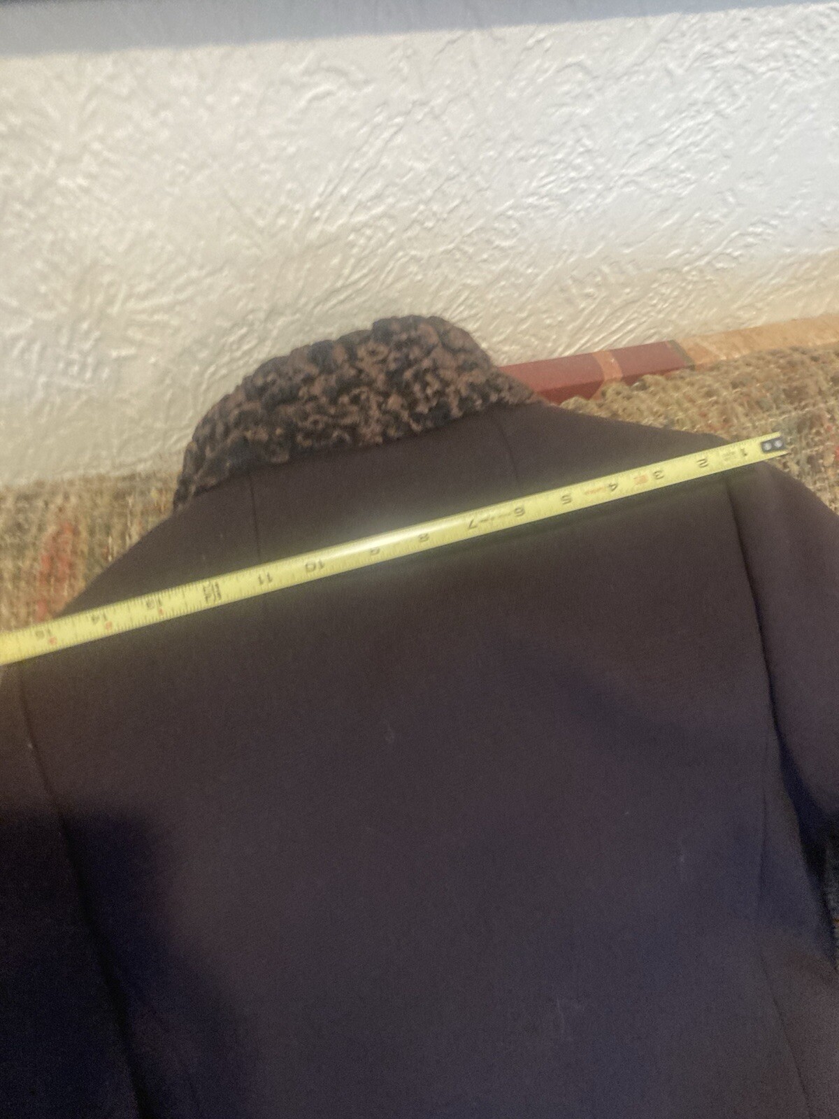 Vintage 40s Coat Brown Wool Fairbrooke NY Princess Coat With Persian Lamb Trim