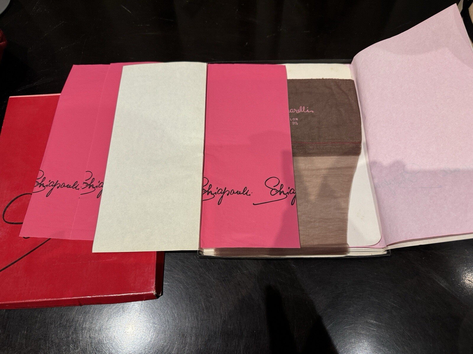 Schiaparelli Naturelles Thigh High Stockings “Chinchilla” 9.5 P Original Box