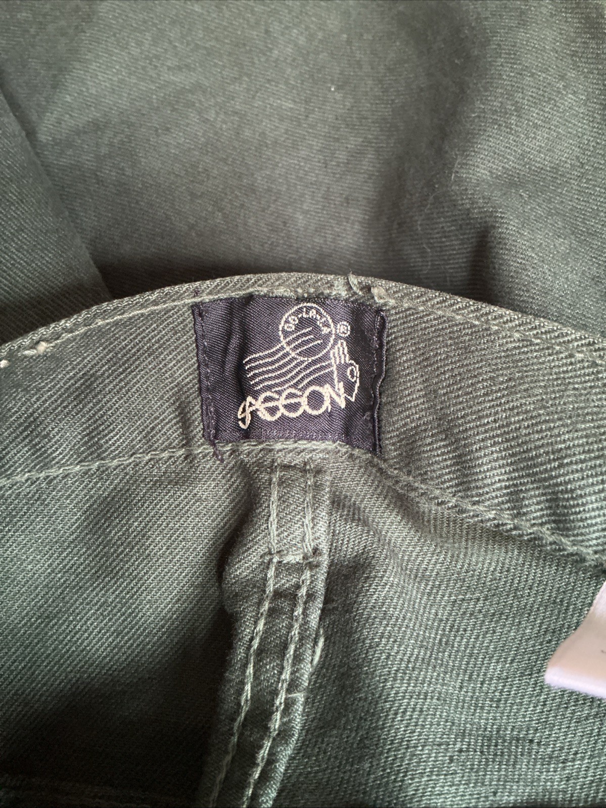 Vintage 80s SASSON Green Denim Mom Jeans Sz 12 High Rise Tapered Leg Made In USA