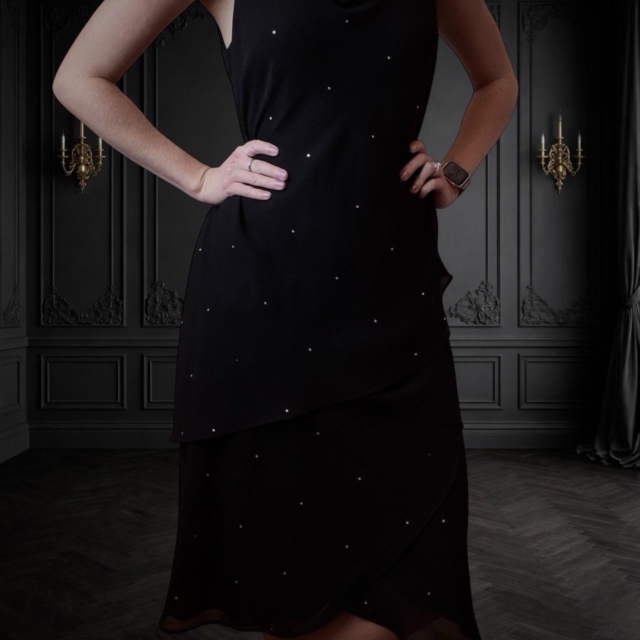 Vintage Black Diamanté Dress