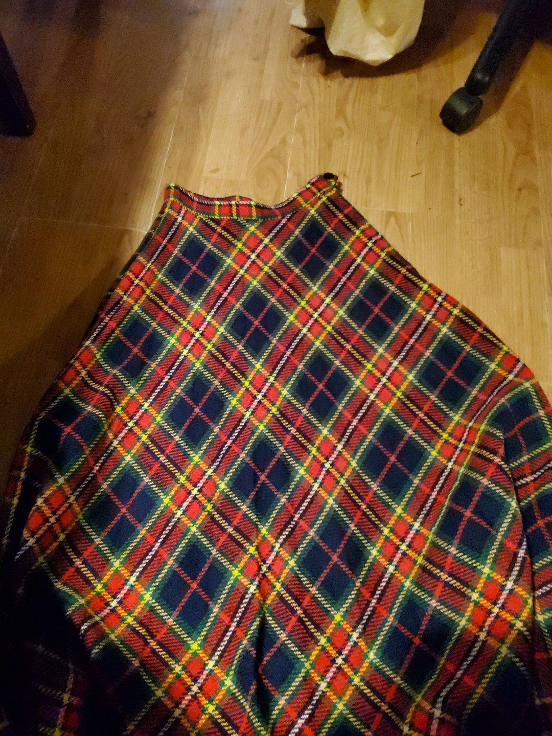 Vintage 70s Peerless Of Boston Red Plaid Wool Maxi Skirt Small 5/6