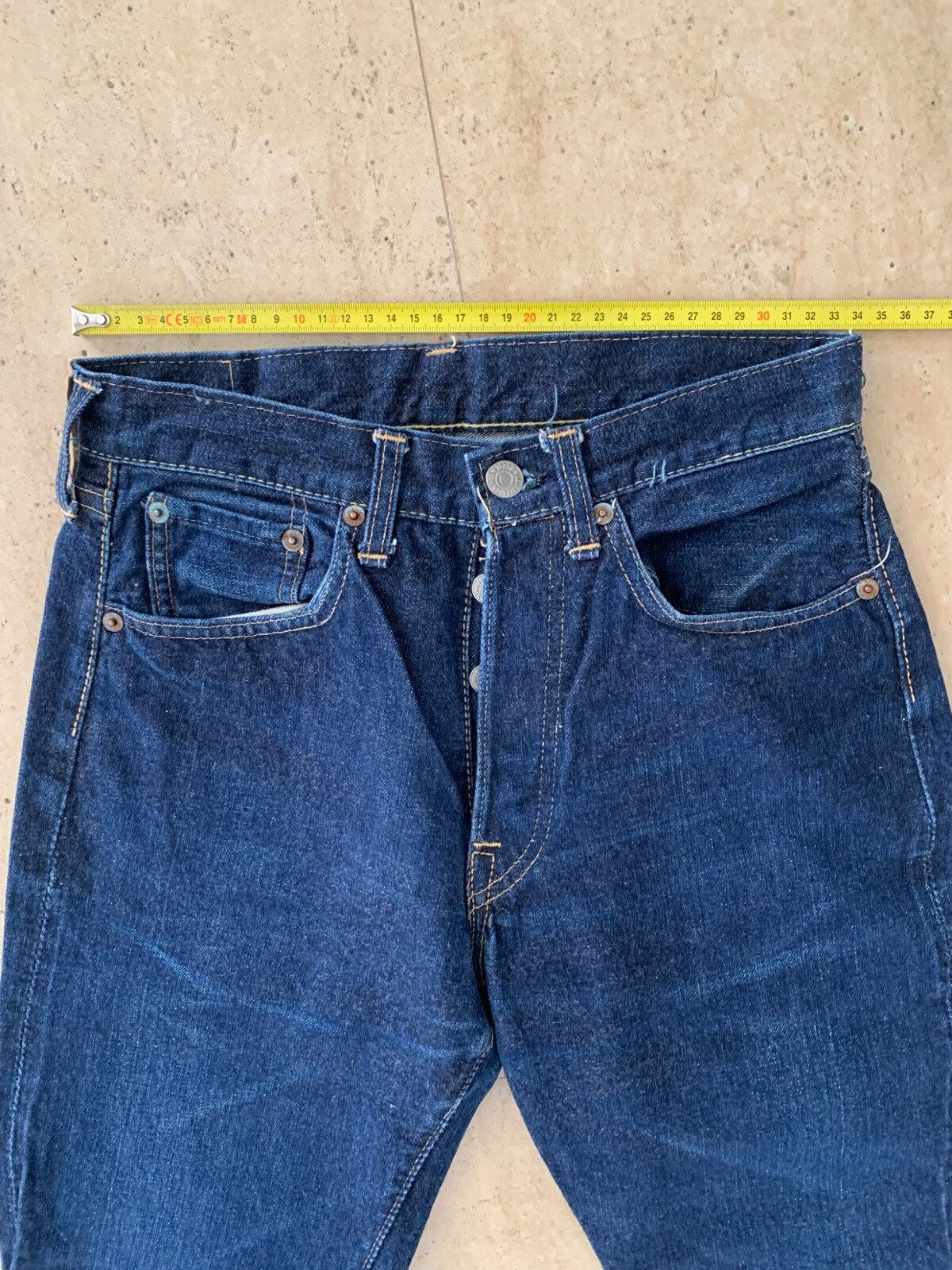 Extremely Rare Vintage Levi’s 501 Big E Jeans – Pre-1969, Dark Blue Wash