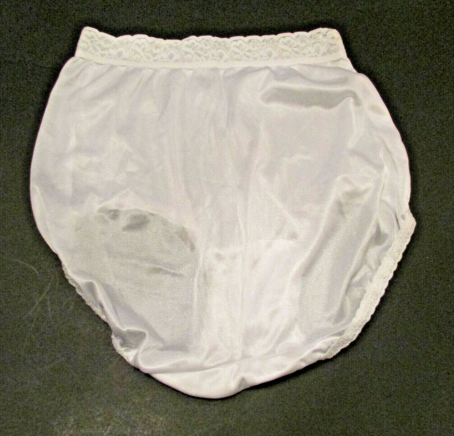 Hanes Shiny Silky Semi Sheer Nylon Lace Waistband Full Cut Granny Brief Pantie 5