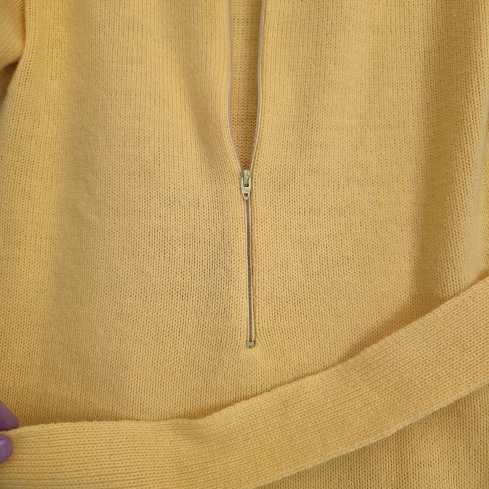 Alberic Beldoch Popper Vintage 60s Yellow Orlon Acrylic Belted Sweater Dress