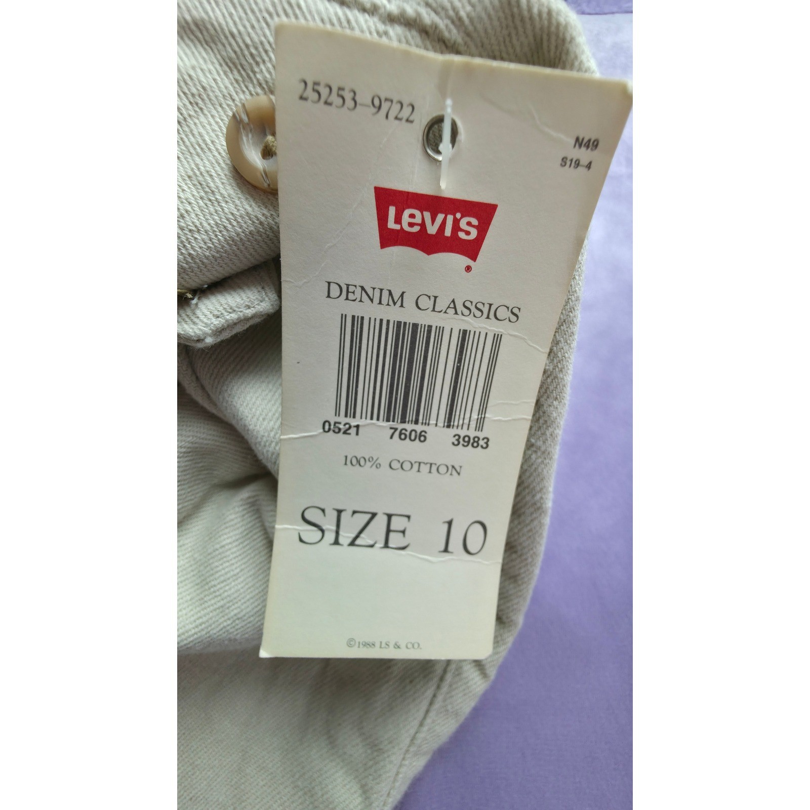 Levi’s Dockers Trousers Womens 10 Beige NEW Vintage Pleated High Waist