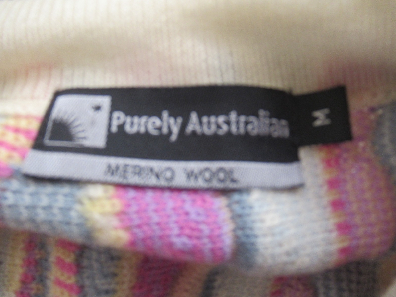 Vintage 80s 3D Pastel Wool Coogie Style Jumper Sweater Small Medium