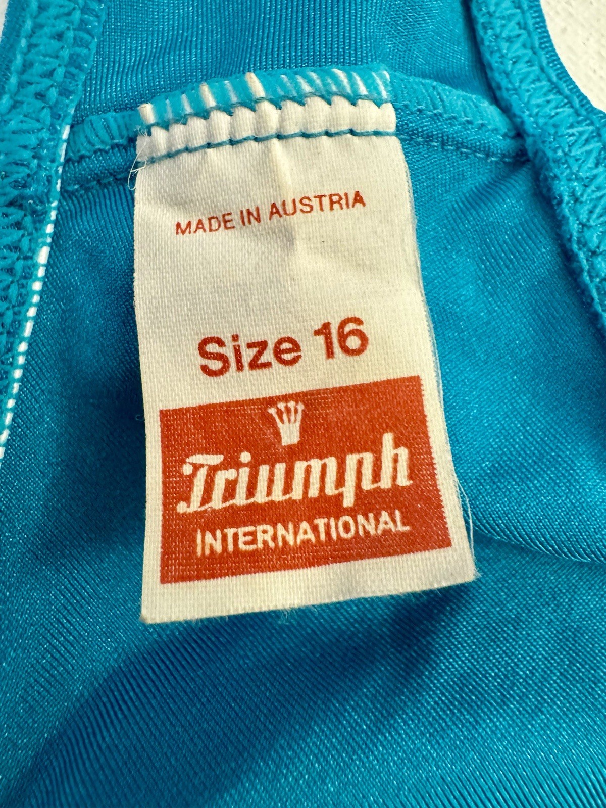 Triumph: European, Vintage, 2 Piece Swimsuit, Bright Teal (Medium)
