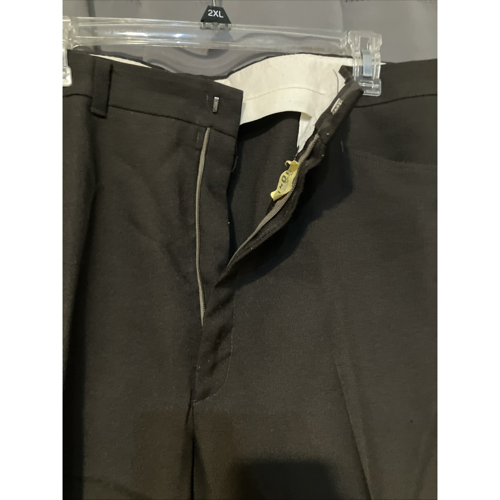 Haggar Brown Vintage Straight Leg Dress Pants, Flat Front Slacks, Woman’s 2XL