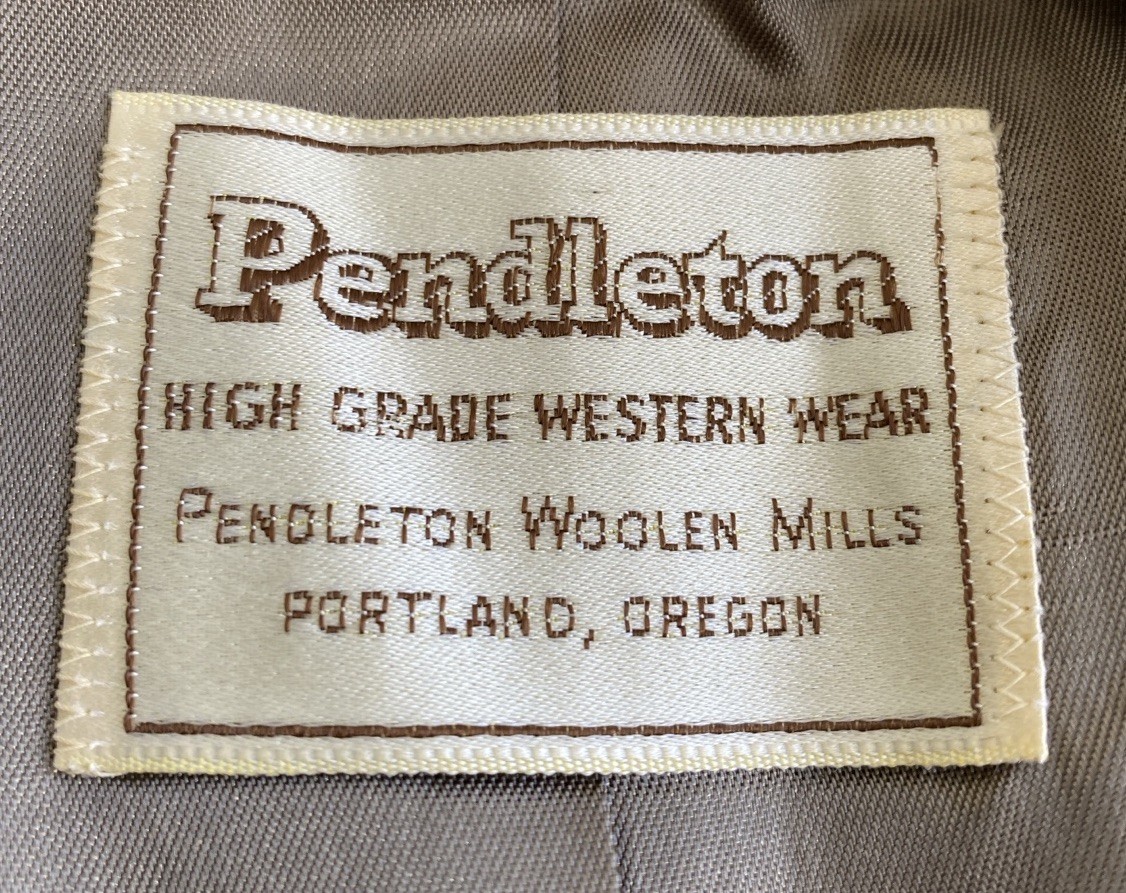 Vintage Pendleton High Grade Western Wear 34 Wool Suede Blazer Jacket