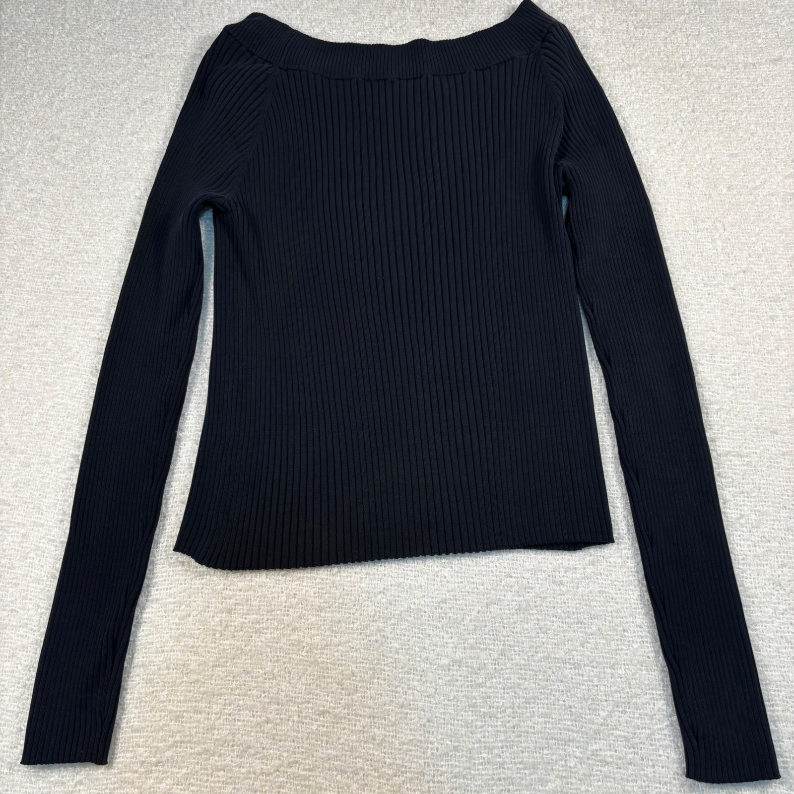 vintage silk josephine chaus black knit sweater offshoulder silver coquette chic