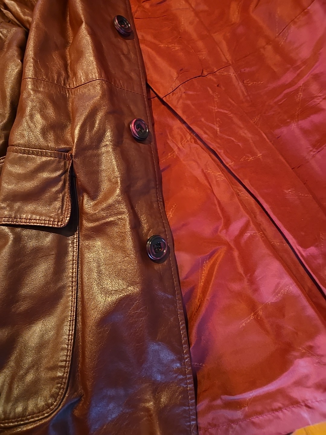 Vintage Etienne Aigner Burgundy Jacket Size 42