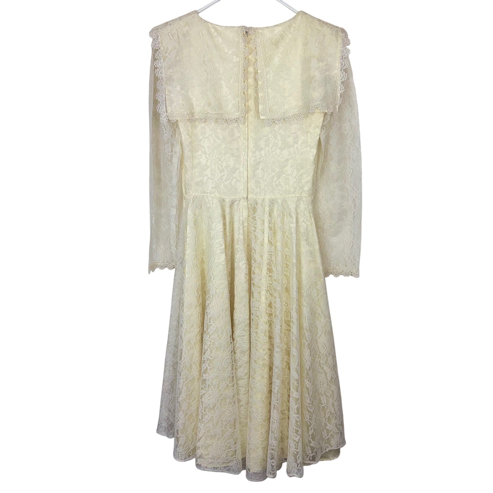 Vintage 70s Gunne Sax Prairie Lace Dress Ivory Victorian Revival Cottagecore