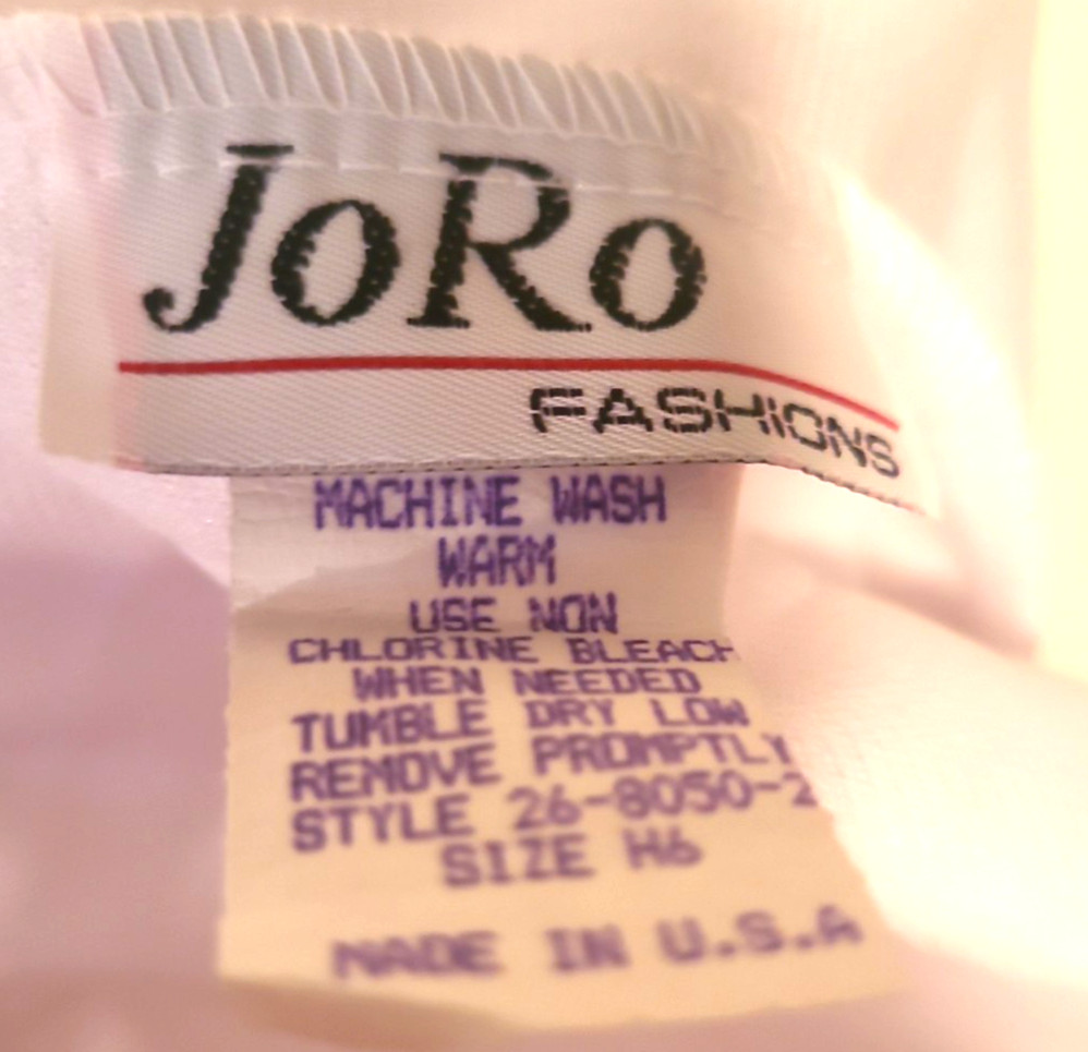 Vintage Women’s JoRo Pull Up Shorts White Polyester Full Elastic Waist SZ 12